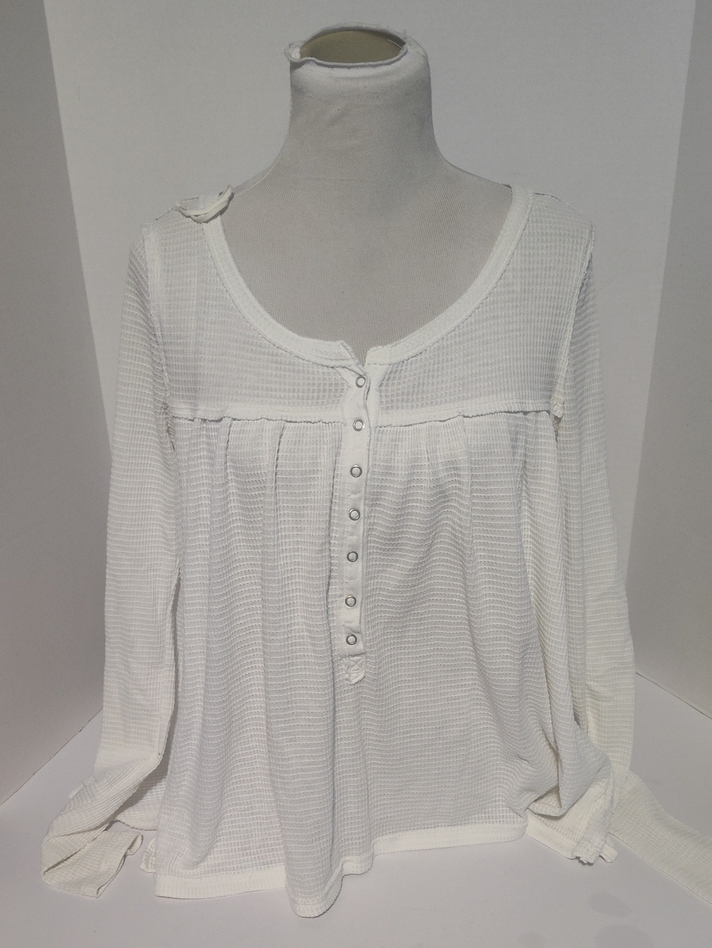 We The Free Size Small Oversized High Front Low Back  Waffle Knit Women's Top